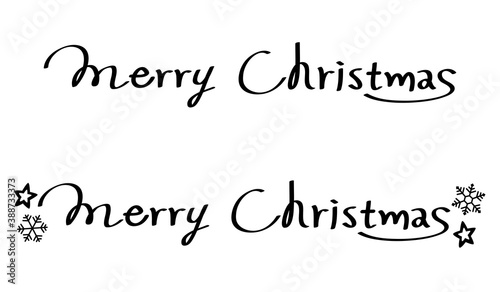手書きのメリークリスマスのロゴマーク／レタリング／タイポグラフィ Merry Christmas logo, typography
