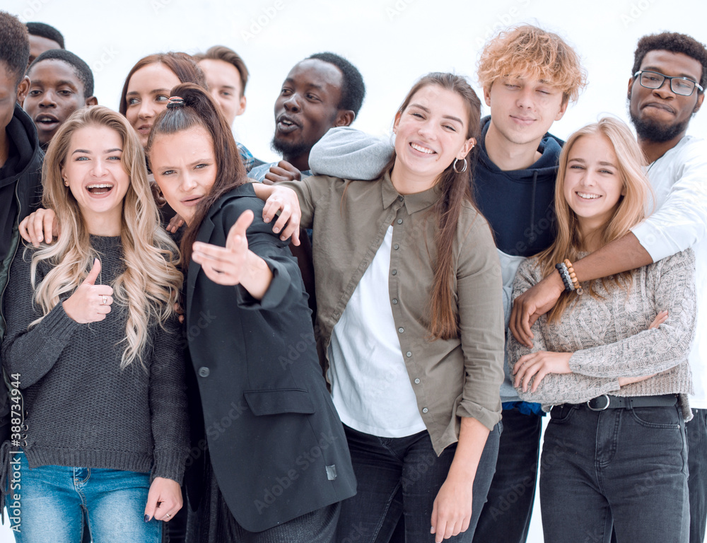 group of ambitious young people standing together group of ambitious young people standing together