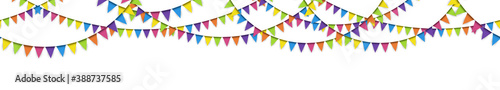 seamless colored garlands background