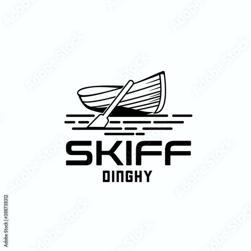 Fotografija skiff dinghy logo exclusive design inspiration