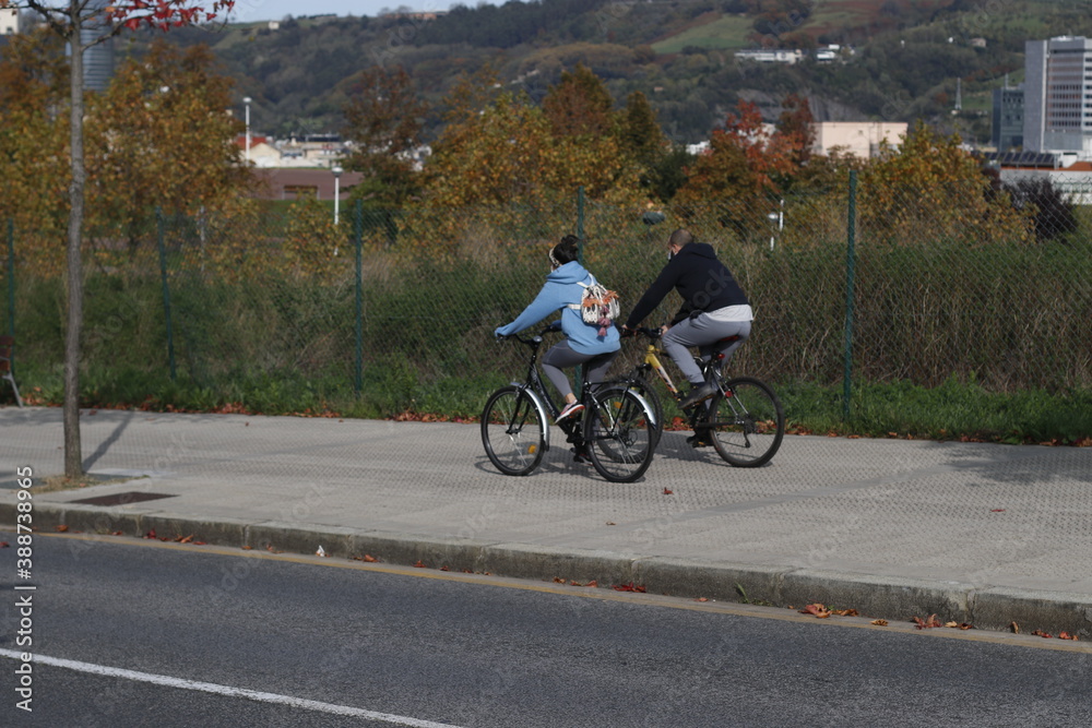 Biking in an urban environment