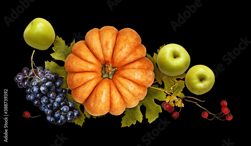 Autumn arrangement with pum...