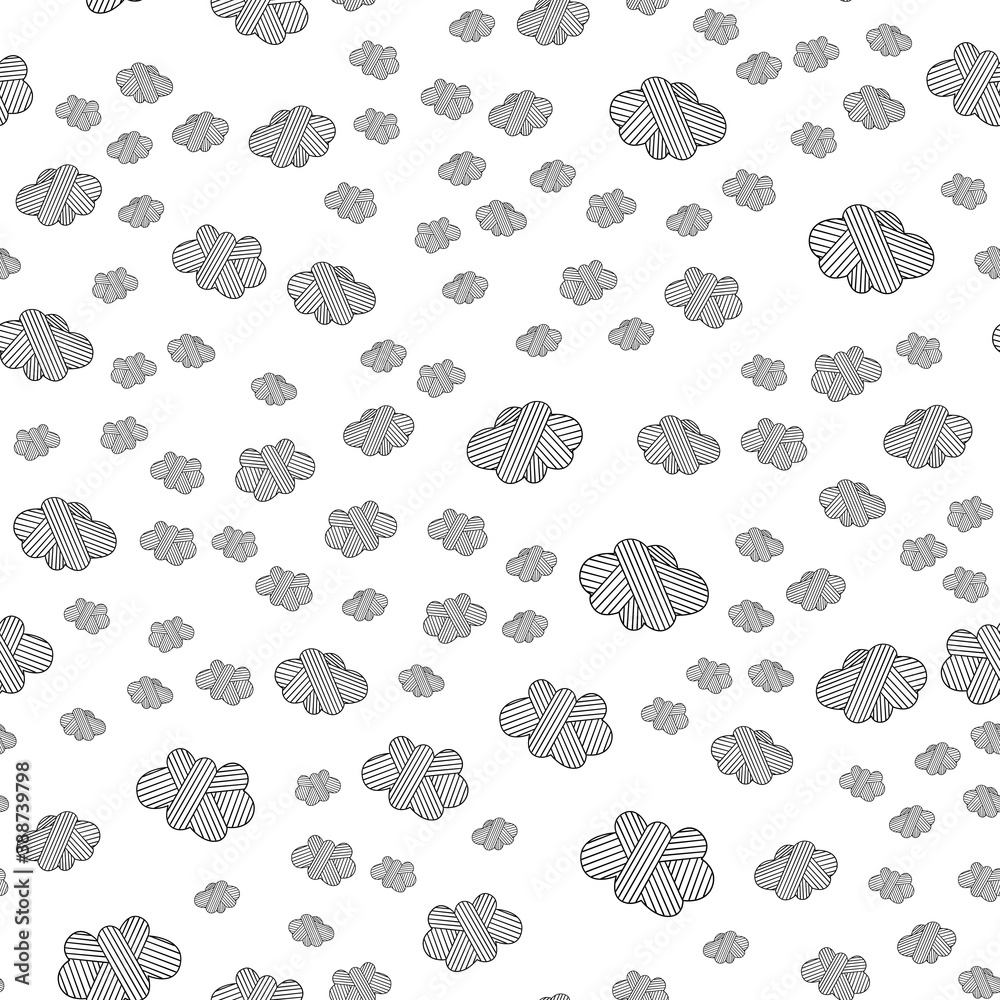 Seamless pattern with clouds made of concentric circles. Geometric linear repeating texture. Seamless pattern with clouds made of concentric circles. Geometric linear repeating texture.