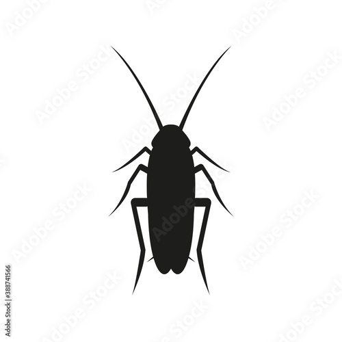 Icon of a cockroach. Simple vector illustration on a white background