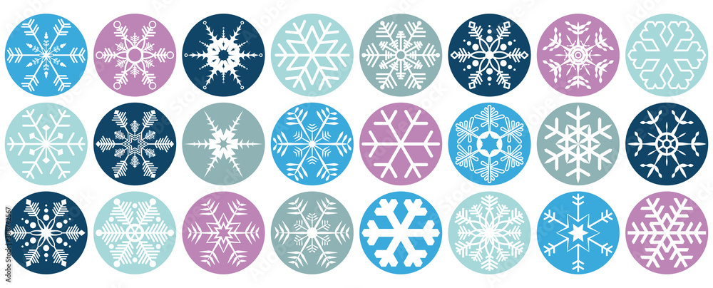 collection of different christmas snow flakes collection of different christmas snow flakes