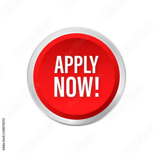 Apply now. Web banner. Arrow, cursor icon. Arrow vector icon. Hand click. Vector stock illustration.