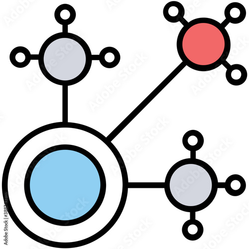 
Human avatar surrounded by a network of entities, this icon is for affiliate marketing 
