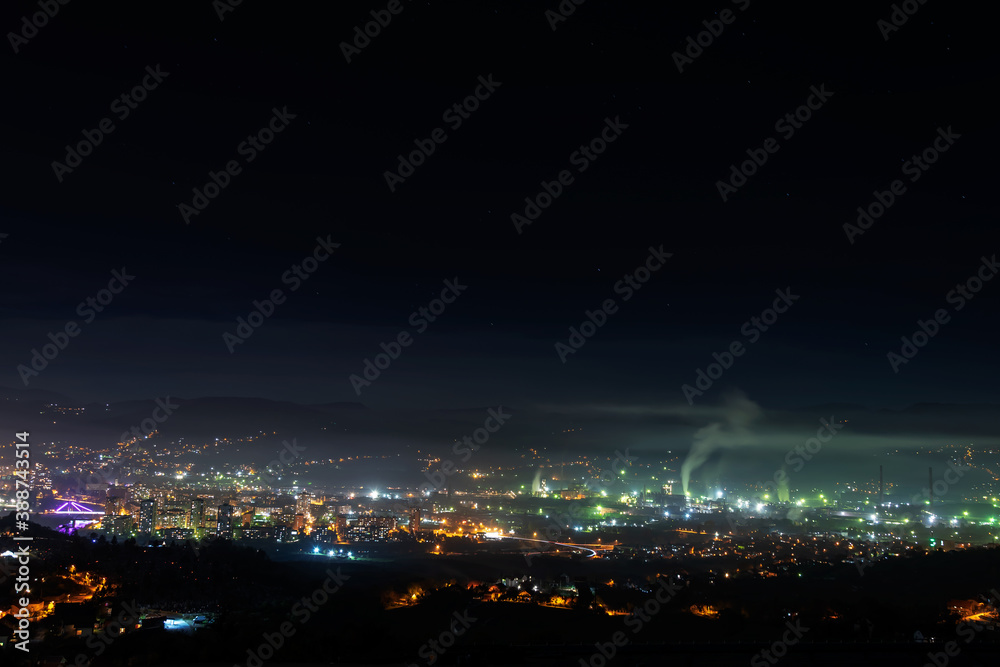 Nighttime cityscape 