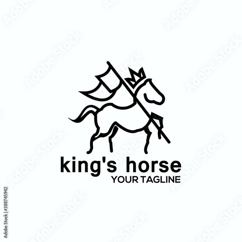 kings horse logo exclusive design inspiration