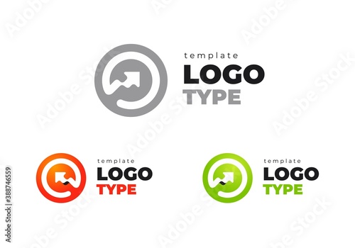 Arrow up logo circle red
