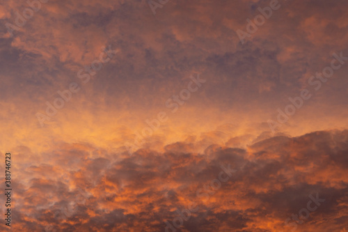 Beautiful abstract multilevel colorful sunset