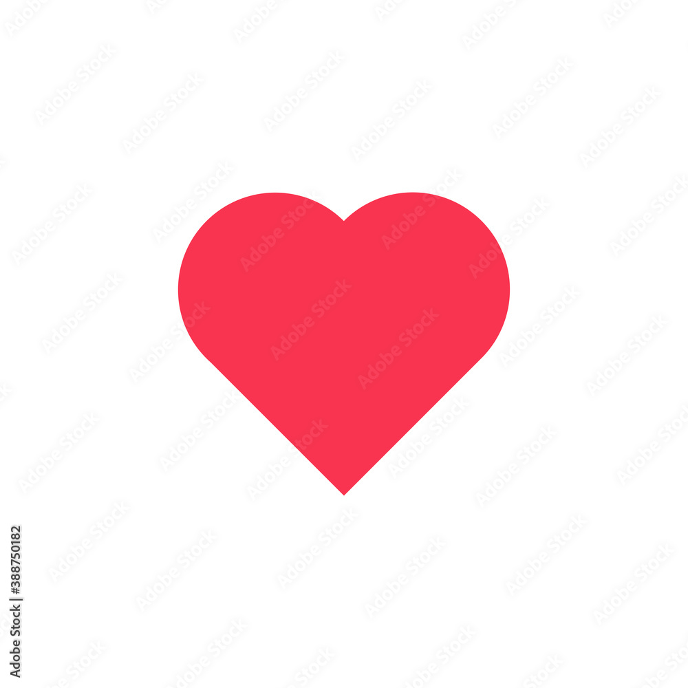 Red heart icon isolated on white background. Love symbol modern, simple, vector, icon for website design, mobile app, ui. Vector Illustration