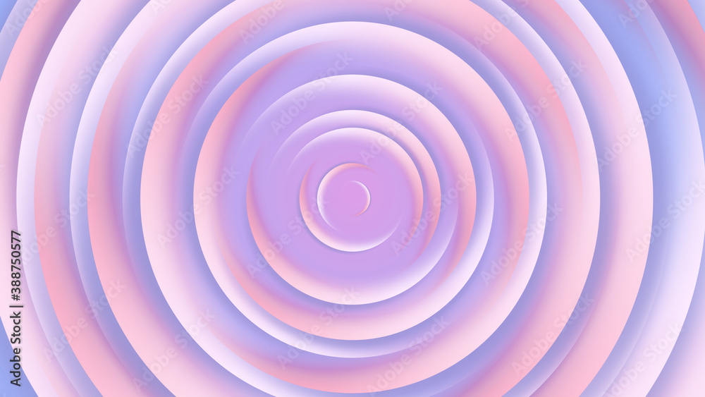 Pink purple circles abstract background.3D illustration with paper cut style.