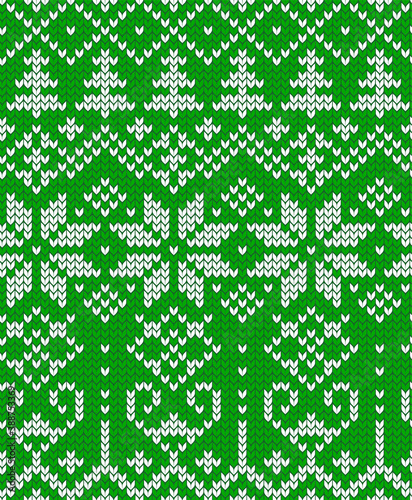 Abstract knitted pattern/ Seamless vector fashion knit wool woven fabric/ Snowy Christmas knitted pattern/ Seamless vector winter Nordic background