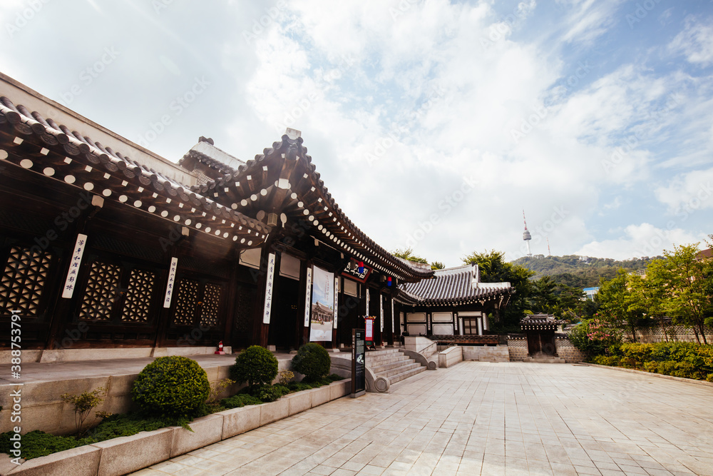 Fototapeta premium Namsangol Hanok Village in South Korea