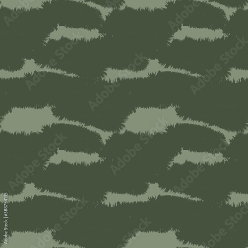 Green Brush Stroke Fur Seamless Pattern photo