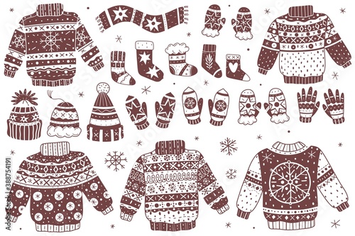 Christmas winter knitwear monochrome set