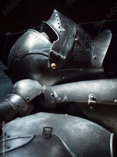 Parts of shinning medieval armour.