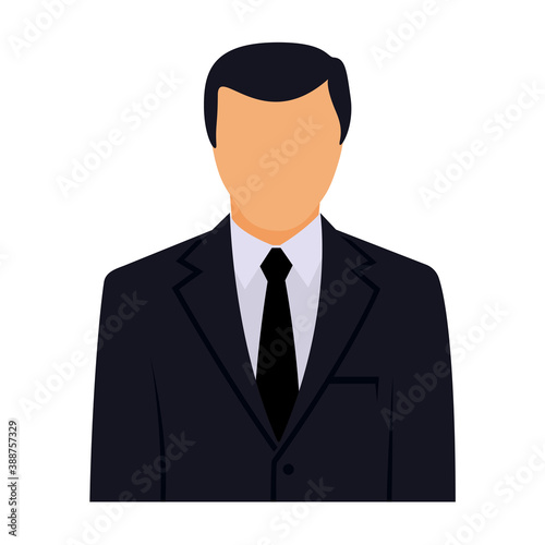 Male faceless avatar, icon. Vector illustration isolated on white background.