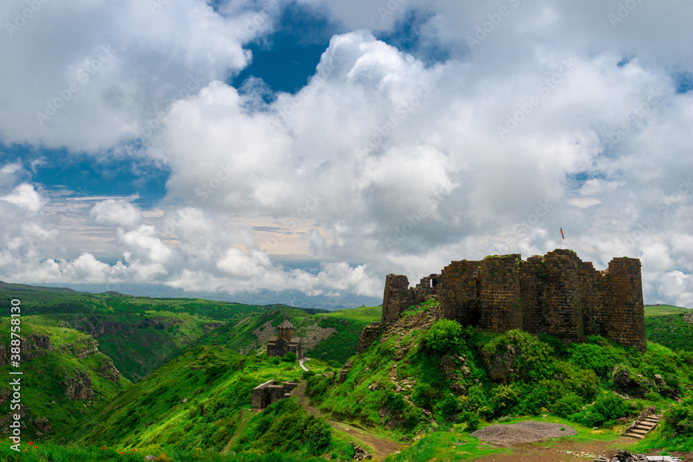 Old Amberd fortress in the mountains of Armenia