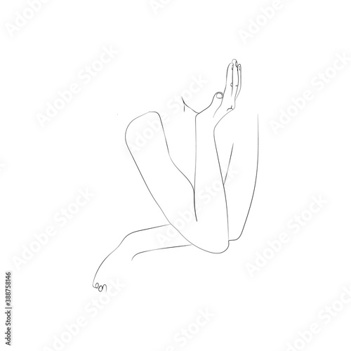 SINGLE-LINE DRAWING OF A HAND (12). This hand-drawn, continuous, line illustration is part of a collection artworks inspired by the drawings of Picasso. Each gesture sketch was created by hand. 
