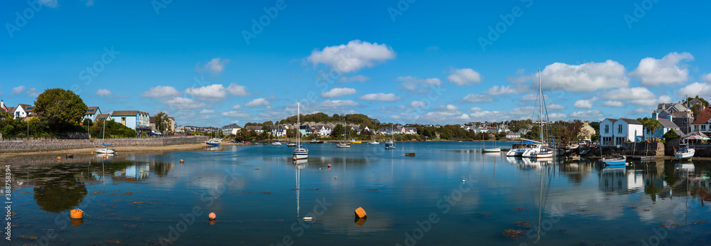 Panorama of Hooe Lake in Plymouth in Devon in England in Europe