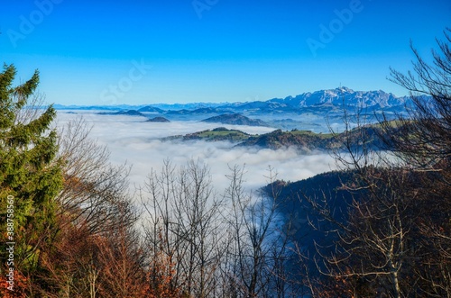 sea       of       mist  Switzerland  Schnebelhorn view of S  ntis Alpstein