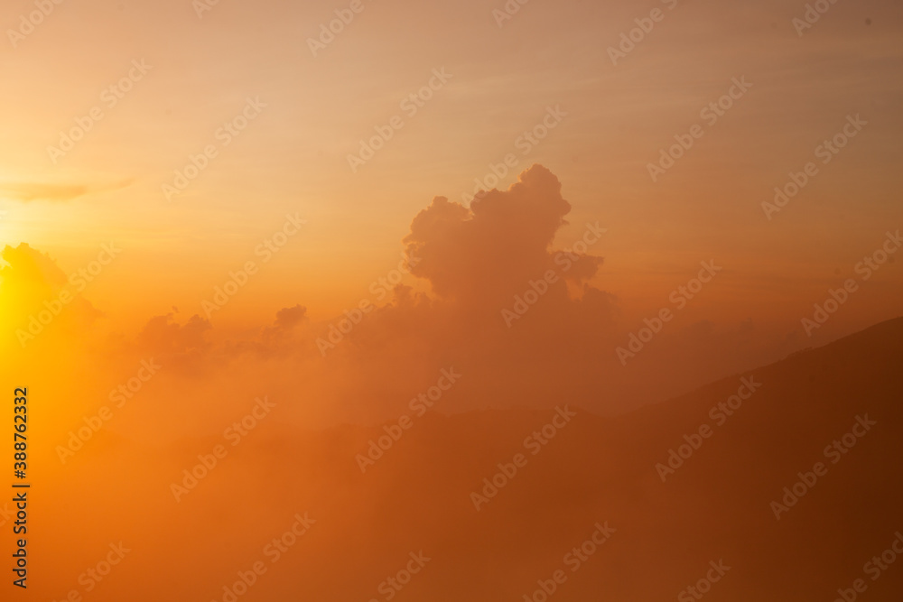 sunrise in the mountains