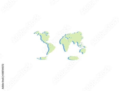 globe isolated world map 