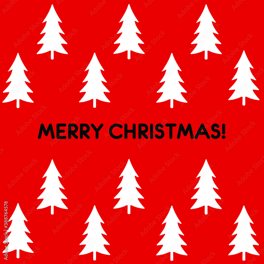 Obraz premium Christmas card with trees