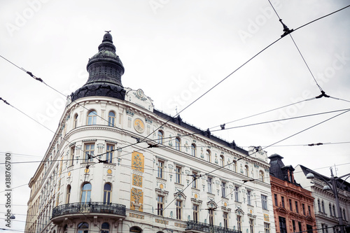 Antique building view in Brno, Czech Republic