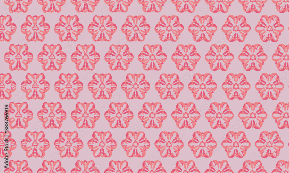  three petals overlap pink flower pattern.
