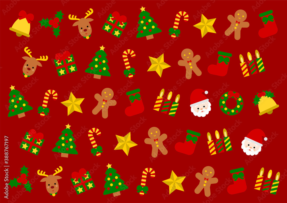 クリスマス模様の背景イラスト クリスマス模様の背景イラスト