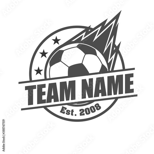 Vector logo, badge, symbol, icon template design with Soccer Theme

