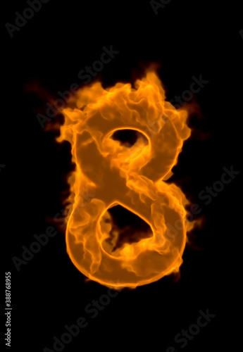 炎の数字8