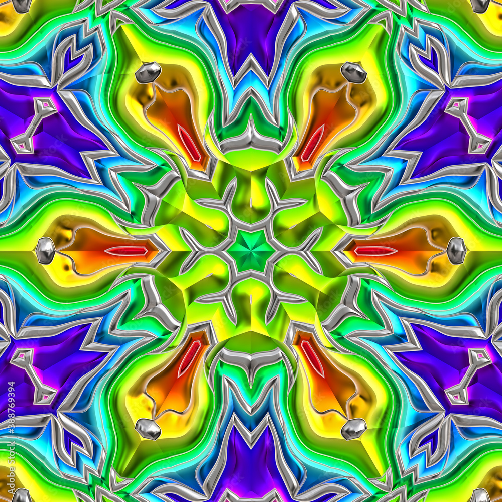 Obraz premium 3d effect - abstract colorful hexagonal graphic