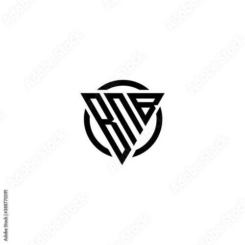 Initial letter BNB triangle monogram clean modern simple logo
