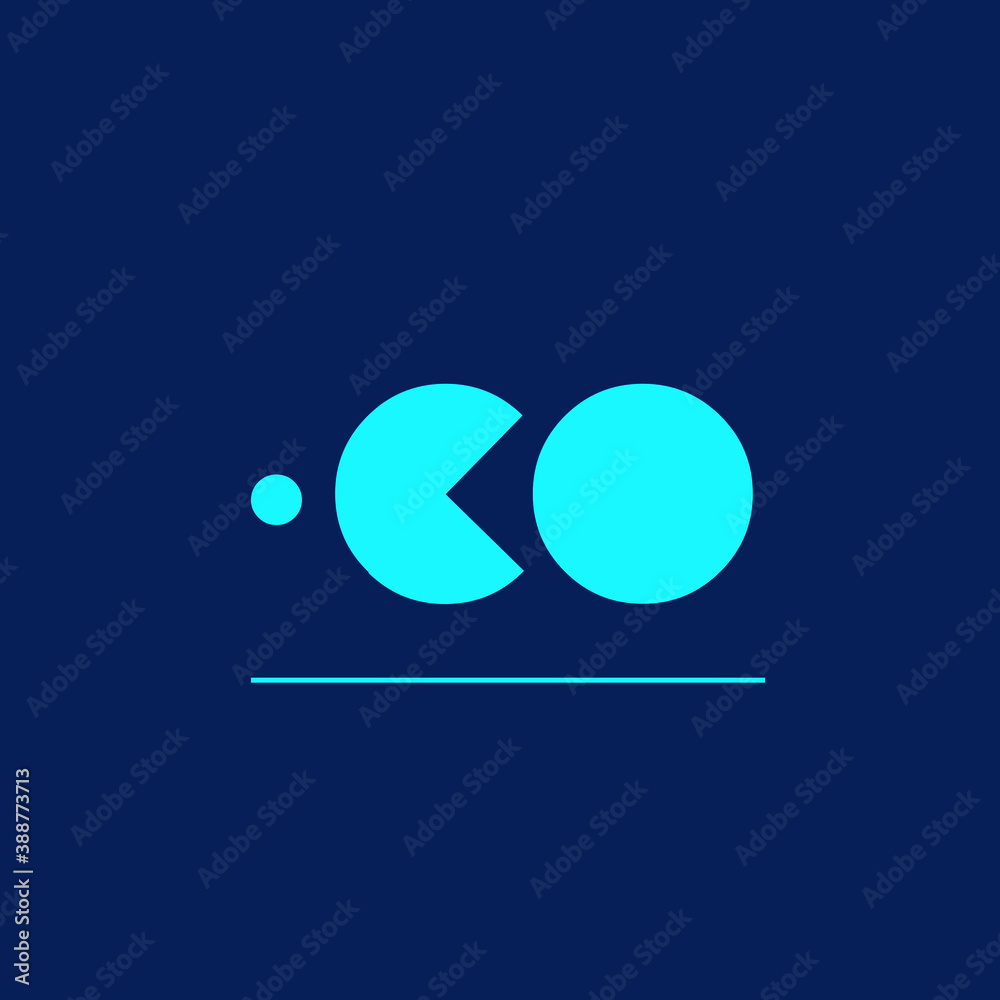 CO monogram logo.Typographic icon with letter c and letter o.Lettering icon.Alphabet initials isolated on dark blue background.Modern,corporate,web,tech style sign for company branding. CO monogram logo.Typographic icon with letter c and letter o.Lettering icon.Alphabet initials isolated on dark blue background.Modern,corporate,web,tech style sign for company branding.