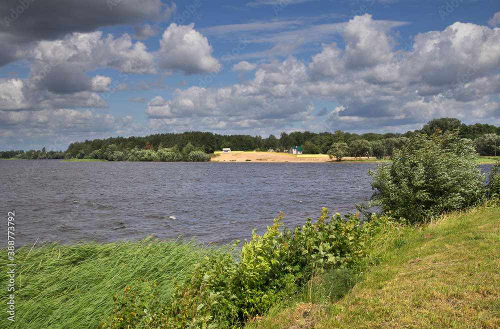 View of Lepel lake in Lepel. Belarus