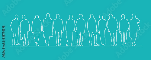 Silhouettes hommes-contours