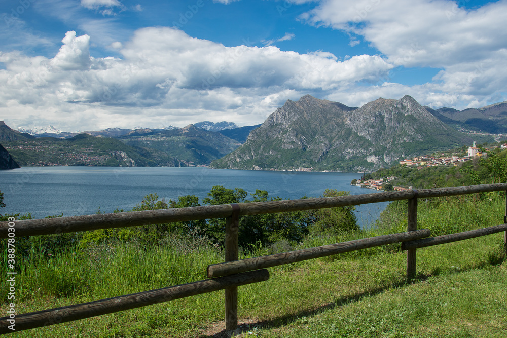 Panoramic view.
Panoramic view of Iseo Lake,  Lombardia