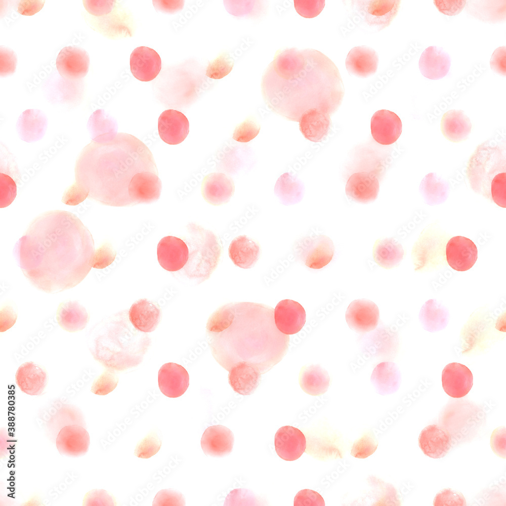 Orange and Red Watercolor Ball Background. 