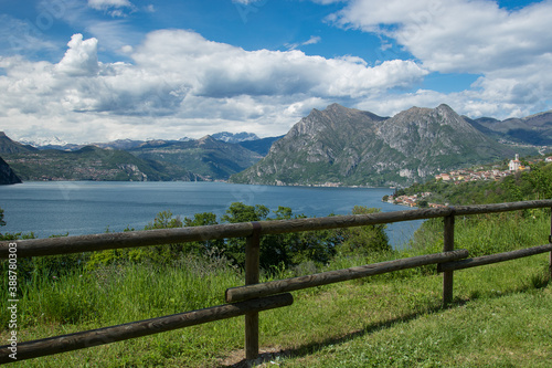 Panoramic view. Panoramic view of Iseo Lake, Lombardia
