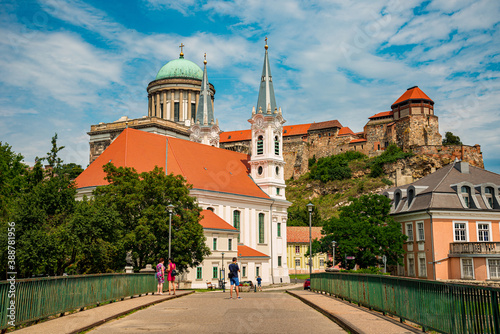 Esztergom basilica street in Hungary