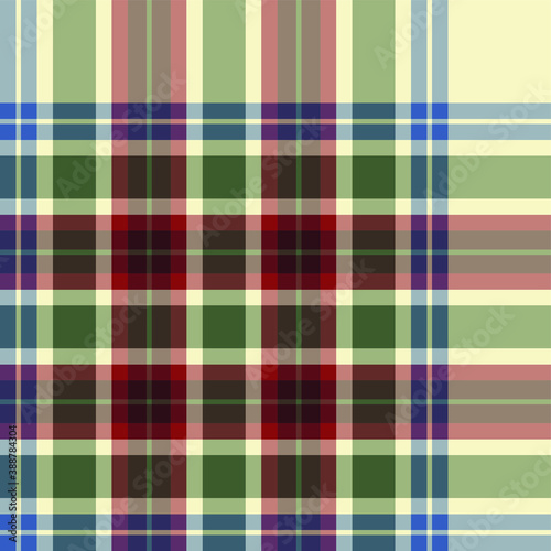 Seamless vector tartan pattern for fabric, textile, wrapping etc. Plaid background	