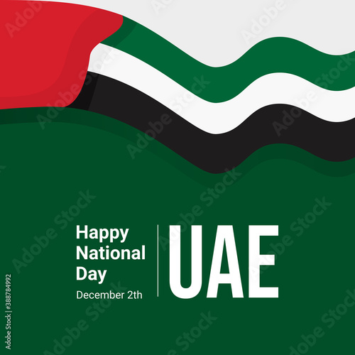 happy national day united arab emirates banner illustration