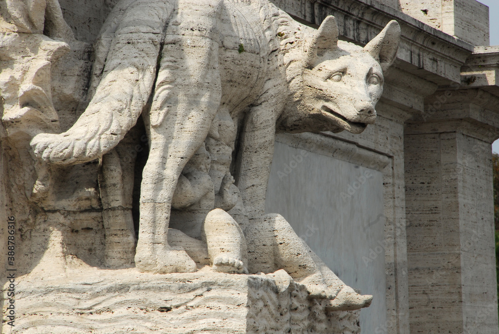 The wolf is the symbol of Rome. Legend has it that the wolf nursed Romulus and Remus founders of the eternal city.
