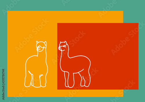 alpaca and llama, great for background but also can be a base of your logo and design.  
