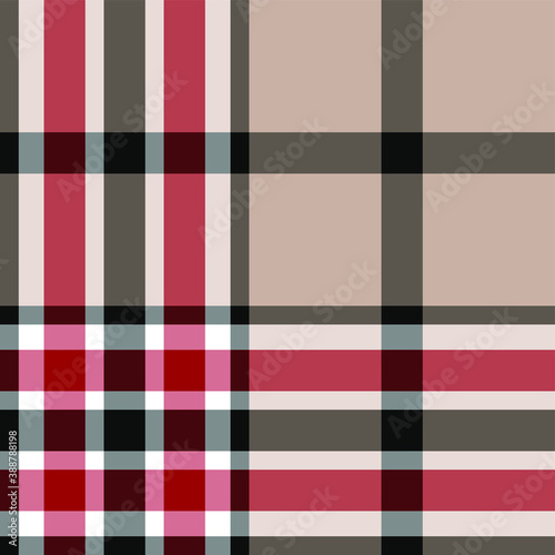 Seamless vector tartan pattern for fabric, textile, wrapping etc. Plaid background	
