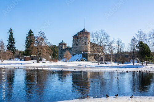 View of The Olavinlinna Castle, Savonlinna, Finland photo